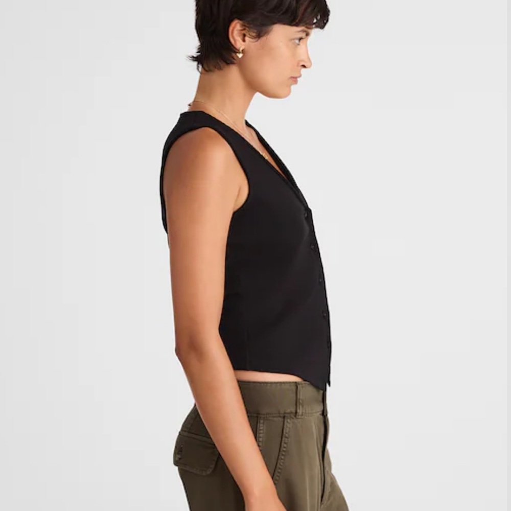 Madewell Ribbed V-Neck Vest - Picture 3 of 7